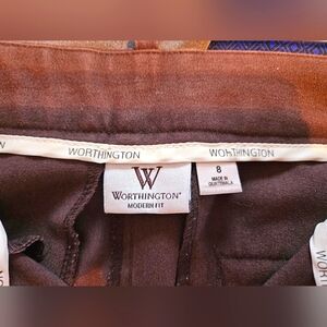 Worthington Size 8 Brown Trousers
